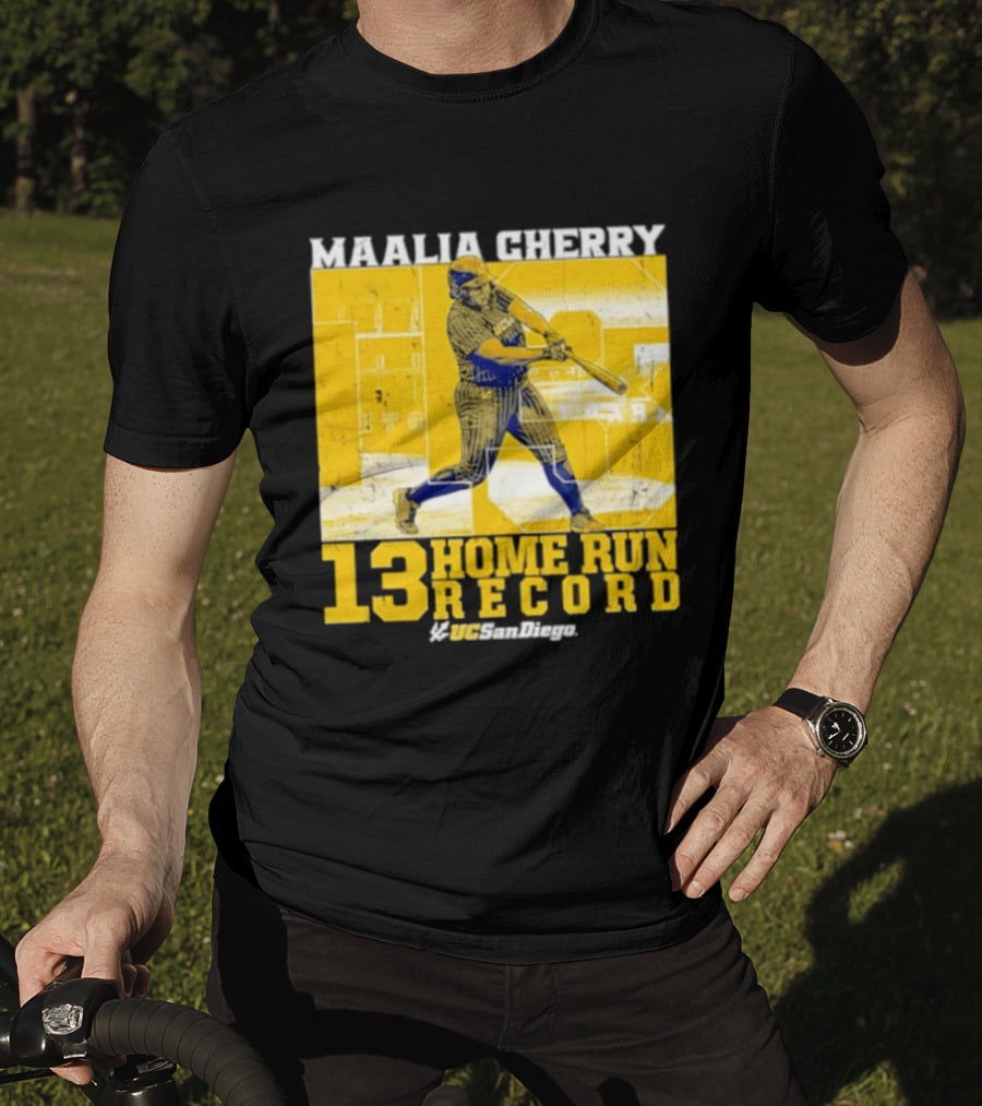 Maalia Cherry UC San Diego 13 Home Run Record T-Shirt