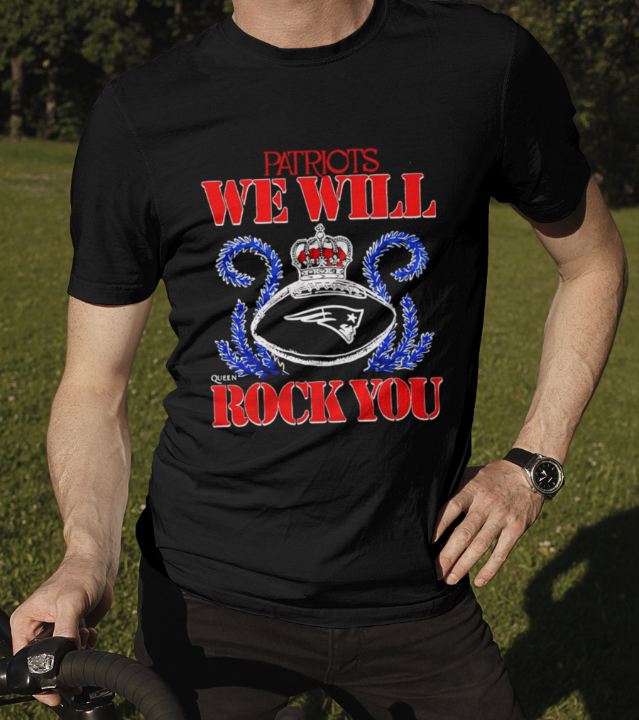 New England Patriots We Will Rock You Football Crown 2026 T-Shirt