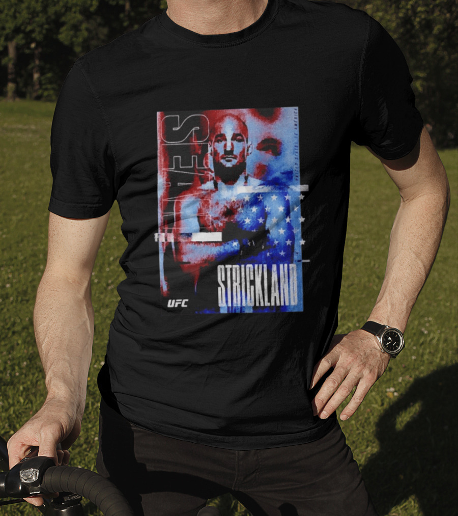 Sean Strickland UFC Fighter American Flag T-Shirt