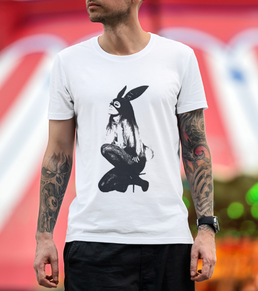 Ariana Grande Dangerous Woman 10 Crewneck Bunny Mask T-Shirt