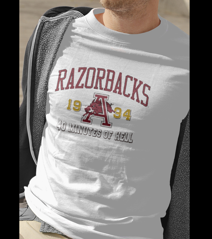 Razorbacks 1994 40 Minutes Of Hell Basketball T-Shirt