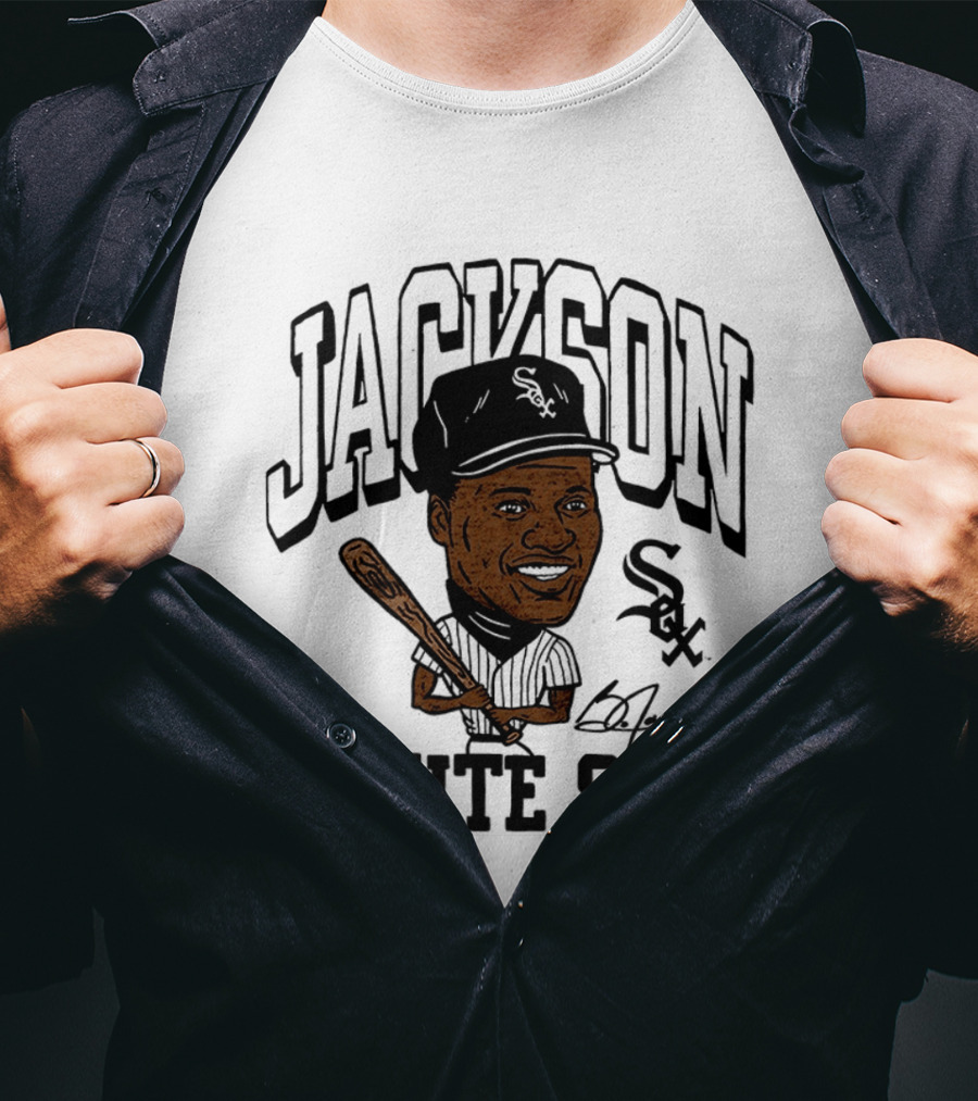 Jackson White Sox Bo Jackson Caricature Cooperstown Collection Baseball T-Shirt