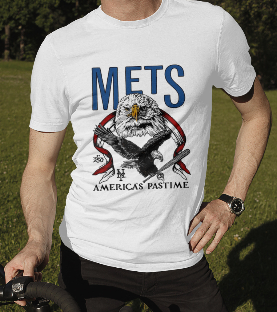 New York Mets Eagles 250th America's Pastime 2026 T-Shirt