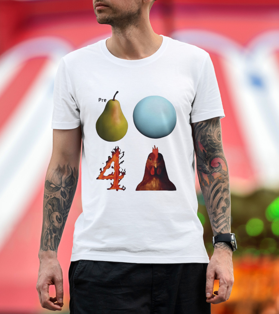 Prepare Pear Sphere Flame 4 Chicken T-Shirt