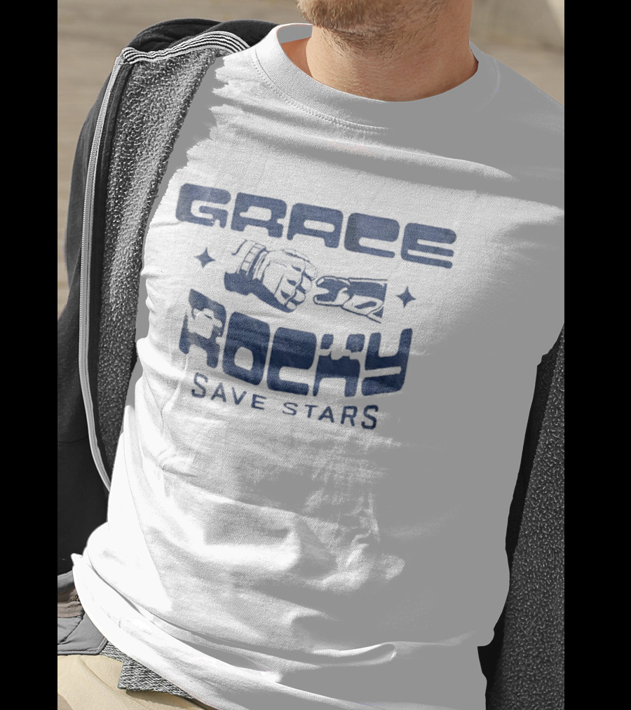 Grace Rocky Save Stars Project Hail Mary Fist Bump T-Shirt