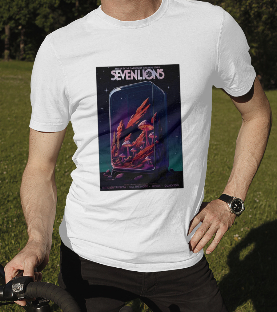 Seven Lions Asleep In The Garden Of Infernal Stars Red Rocks Amphitheatre May 22 2026 T-Shirt