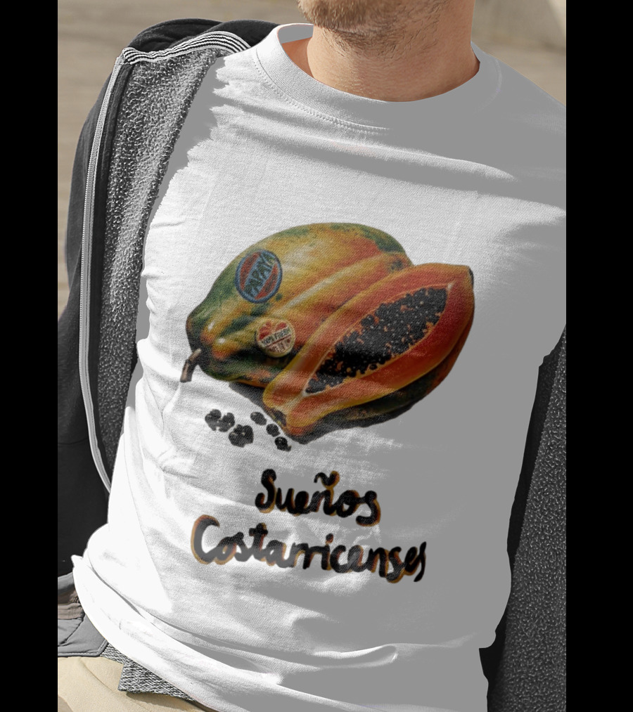 Sueños Costarricenses Papaya Pura Vida Tropical Fruit Dreams Costa Rican T-Shirt