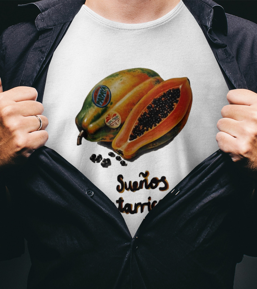 Sueños Costarricenses Papaya Pura Vida Tropical Fruit Dreams Costa Rican T-Shirt