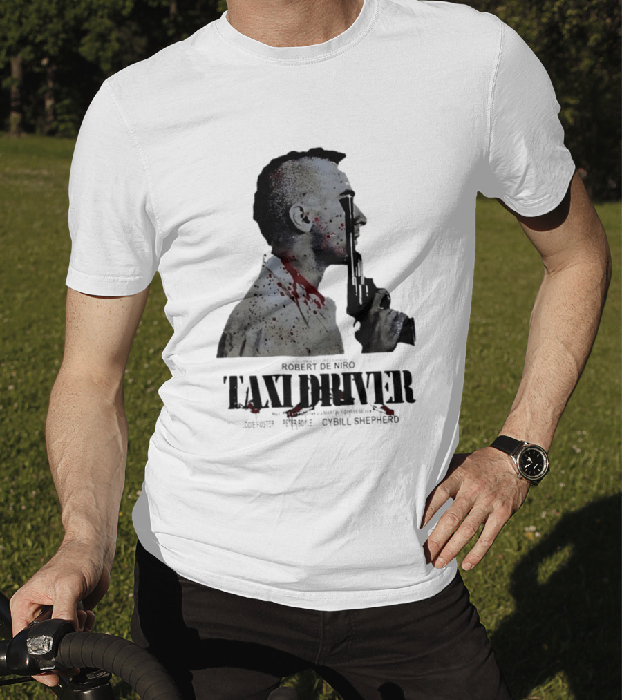 Taxi Driver Robert De Niro Travis Bickle Mohawk Gun Blood Splatter T-Shirt