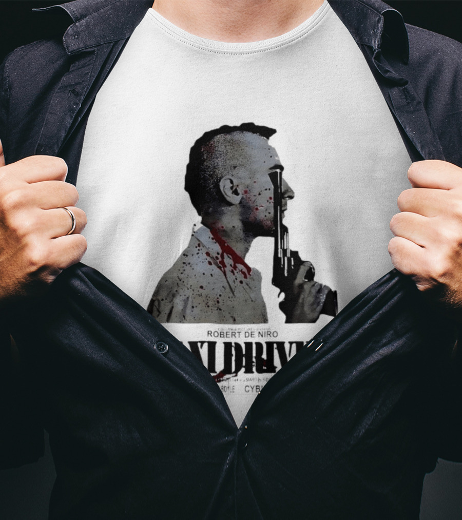 Taxi Driver Robert De Niro Travis Bickle Mohawk Gun Blood Splatter T-Shirt