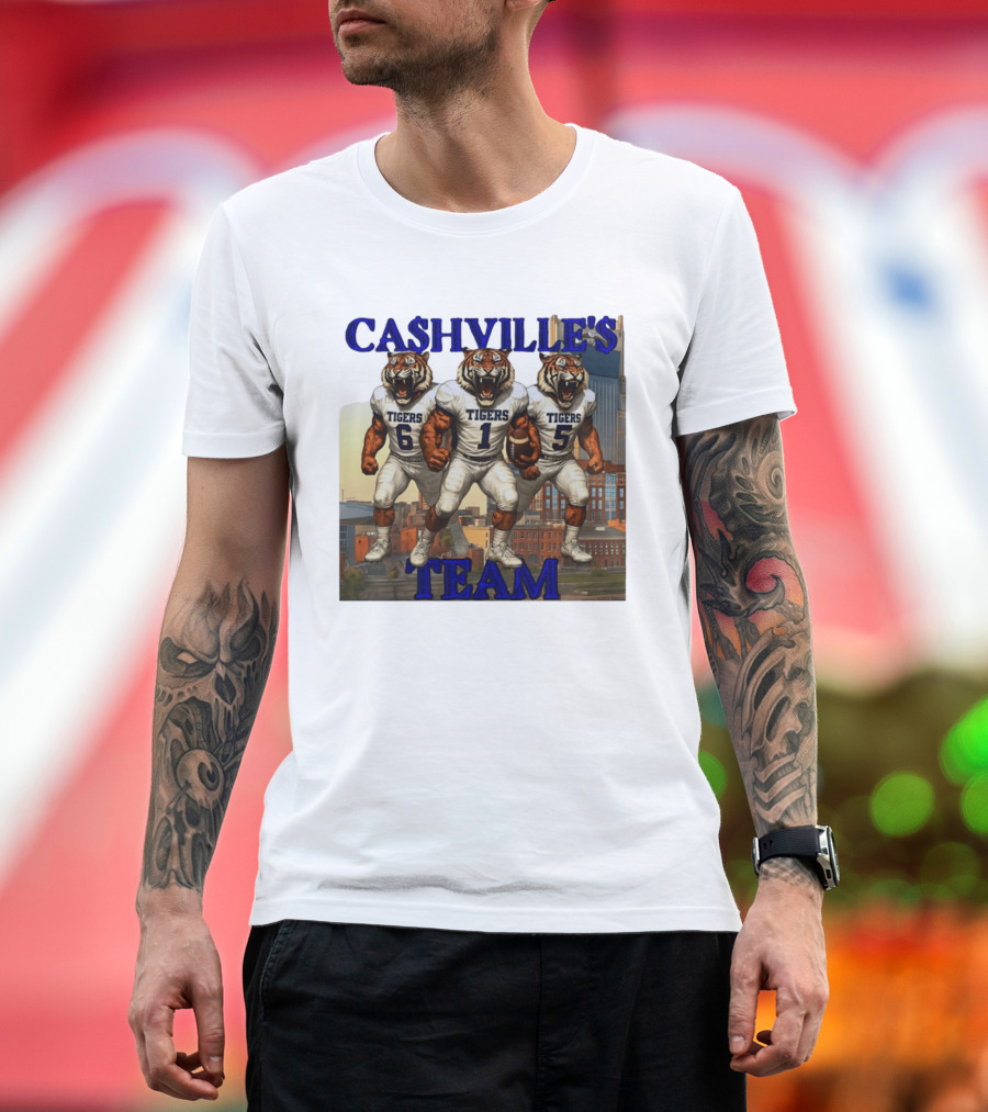 Cashville's Team Tennessee State Tigers Football Trio T-Shirt