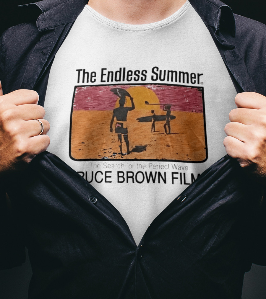 The Endless Summer The Search For The Perfect Wave Bruce Brown Films Surfers Sunset Scene T-Shirt