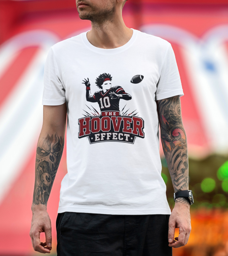 The Hoover Effect Football Player 10 Throwing Action T-Shirt