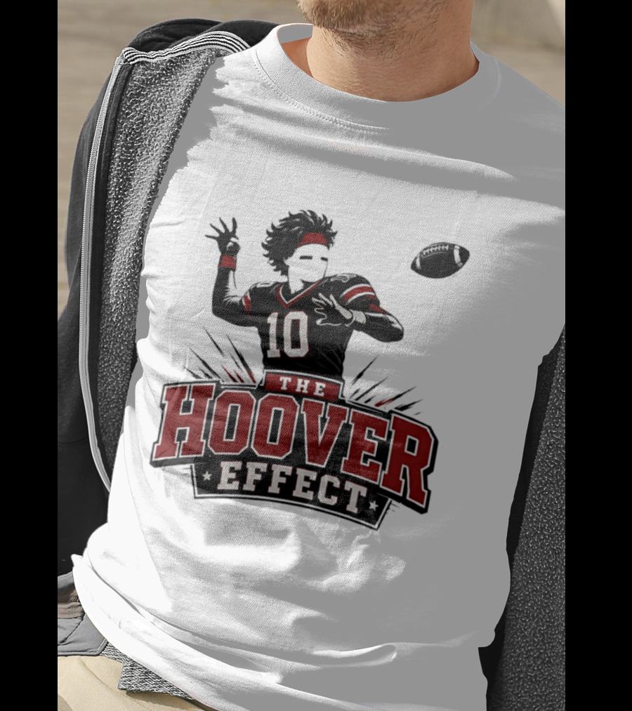 The Hoover Effect Football Player 10 Throwing Action T-Shirt