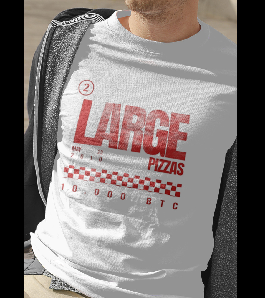May 22 2010 Large Pizzas 10000 BTC T-Shirt