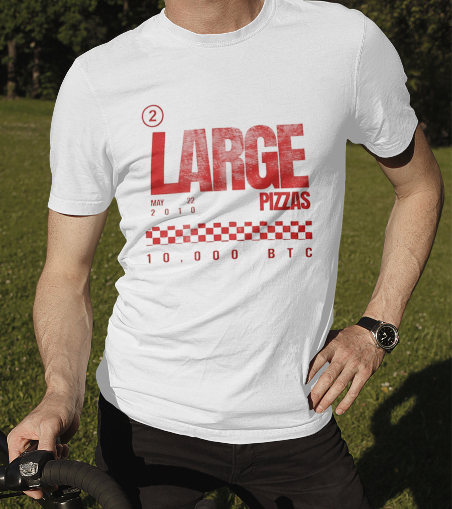 May 22 2010 Large Pizzas 10000 BTC T-Shirt
