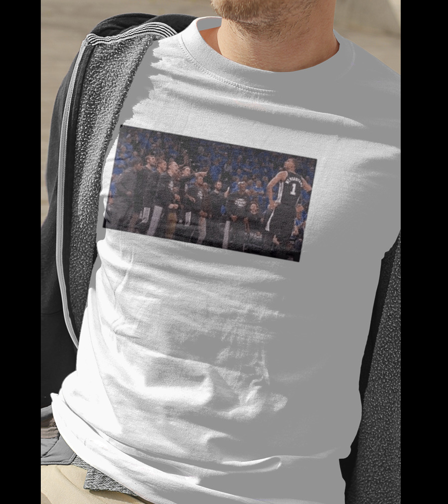 Victor Wembanyama Cold Celebration Against OKC In Black Jersey T-Shirt