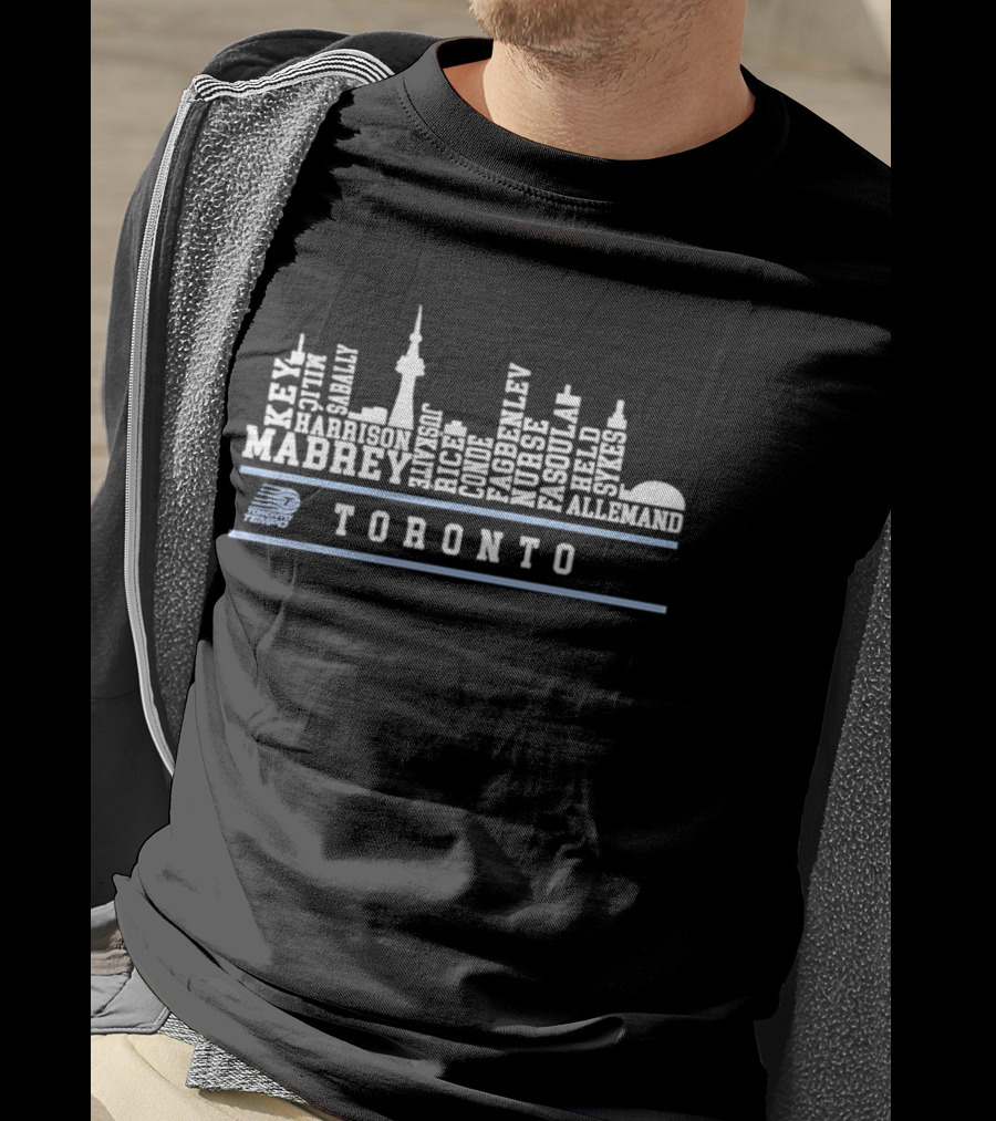 Toronto Tempo 2026 Mabrey Key Allemand Roster Skyline T-Shirt