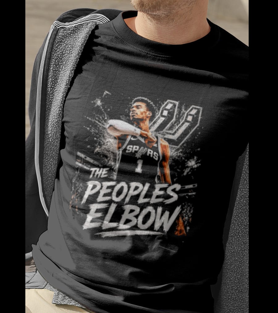 Victor Wembanyama Spurs 1 The Peoples Elbow T-Shirt