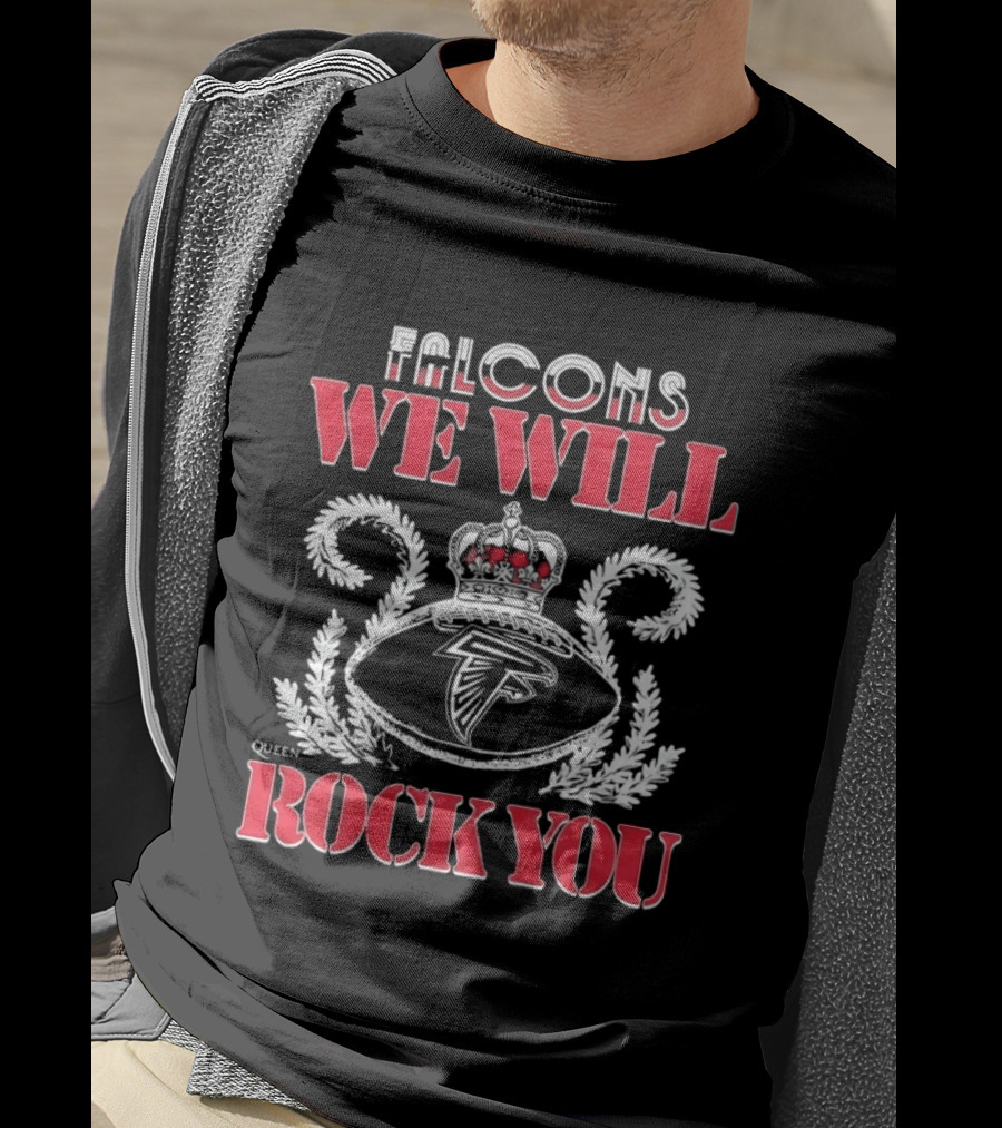 Atlanta Falcons Queen We Will Rock You Collaboration Fan T-Shirt