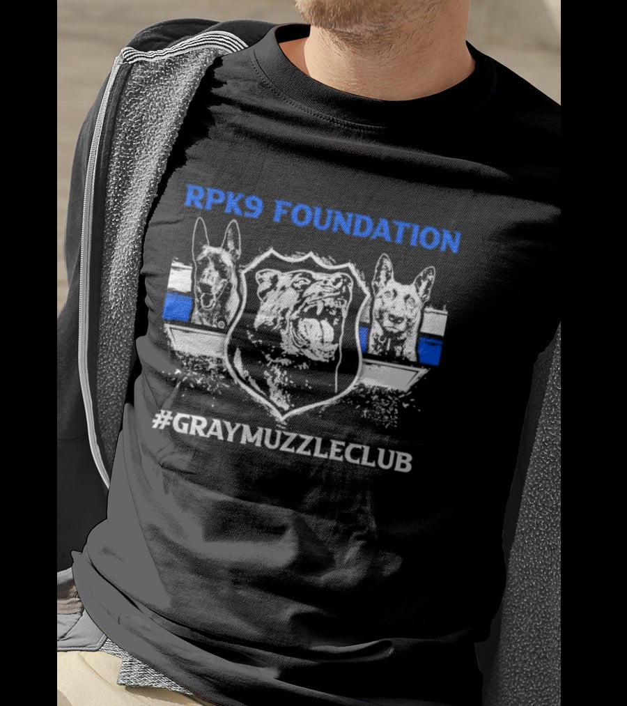 RPK9 Foundation Belgian Malinois Gray Muzzle Club T-Shirt