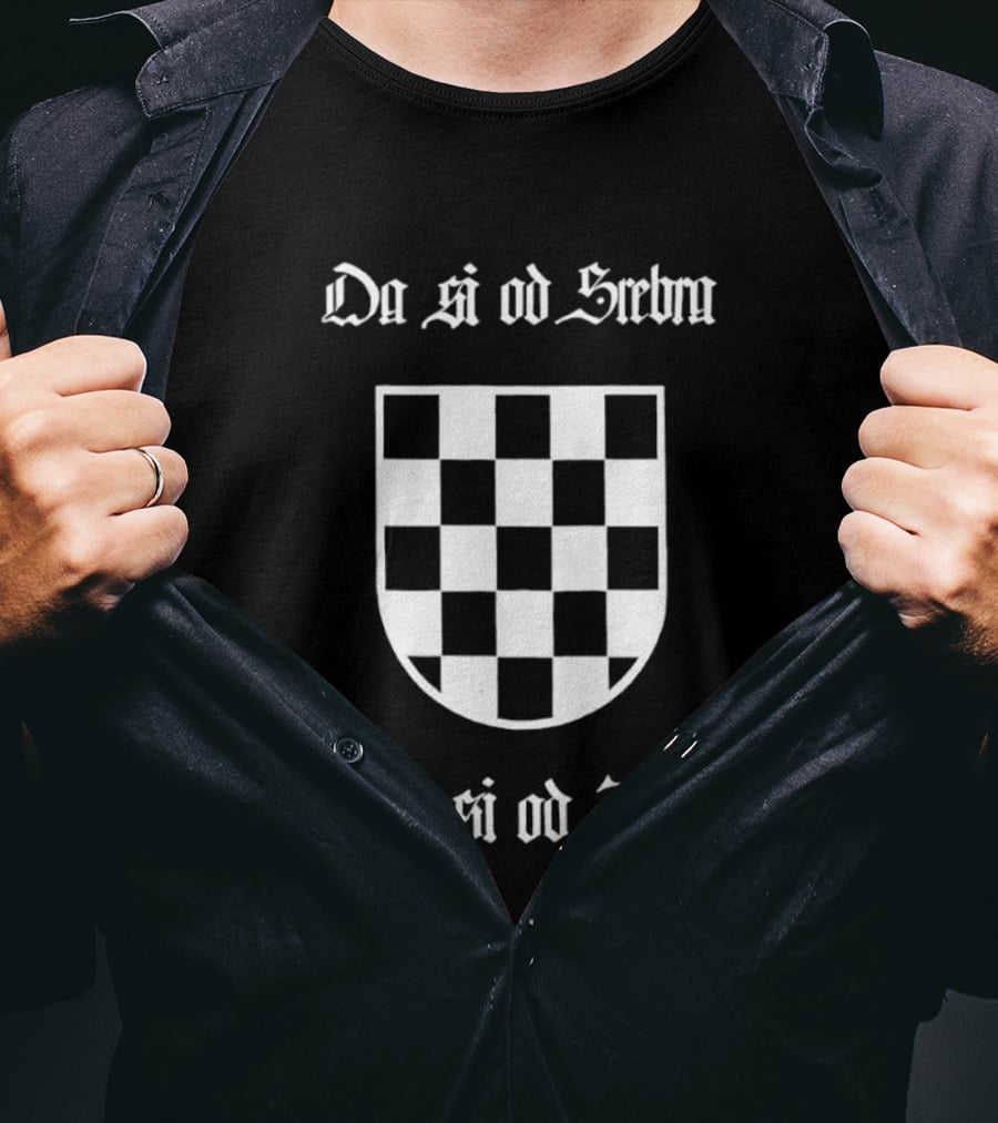 Da Si Od Srebra Da Si Od Zlata Croatian Checkerboard T-Shirt