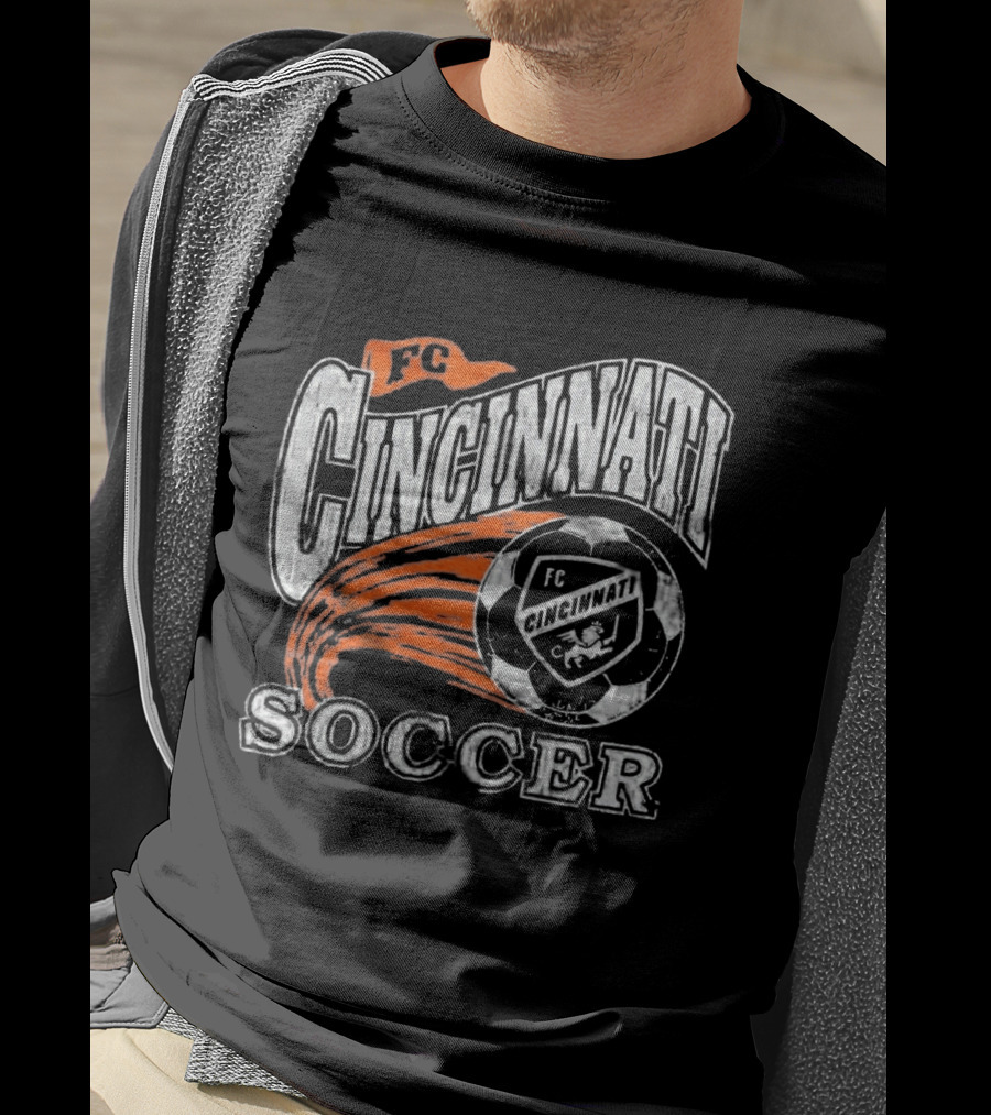 FC Cincinnati Soccer Emblem Ball Highlight T-Shirt