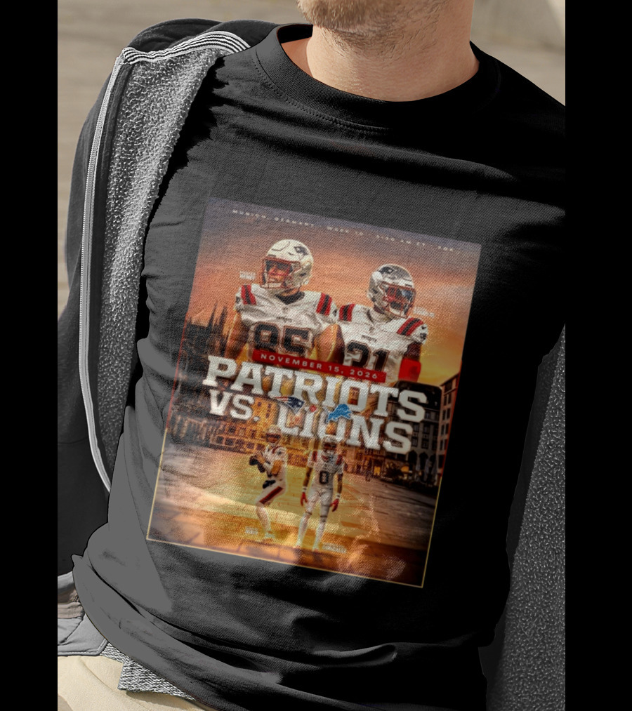 New England Patriots Vs Detroit Lions November 15 2026 Munich Germany Week 10 FOX T-Shirt