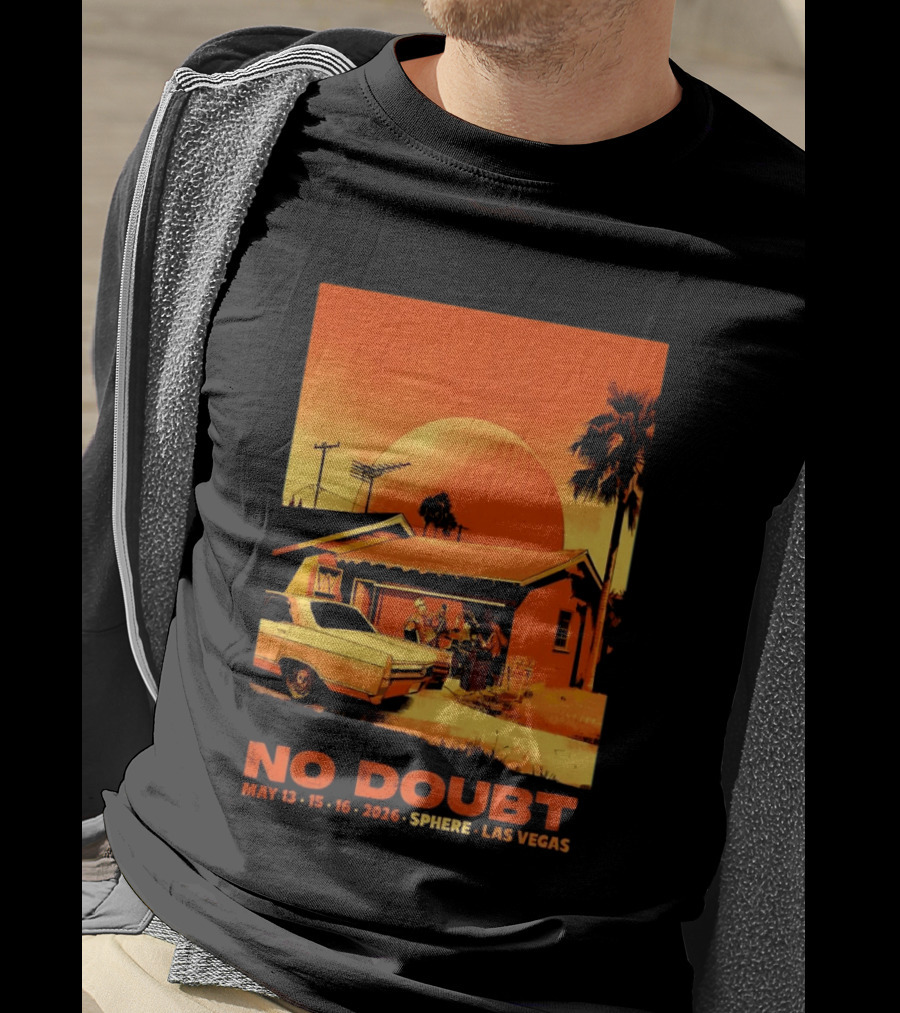 No Doubt May 13 15 16 2026 Sphere Las Vegas Vintage Car Retro Sunset T-Shirt