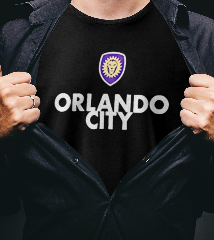 Orlando City SC Soccer Club Logo Lion T-Shirt