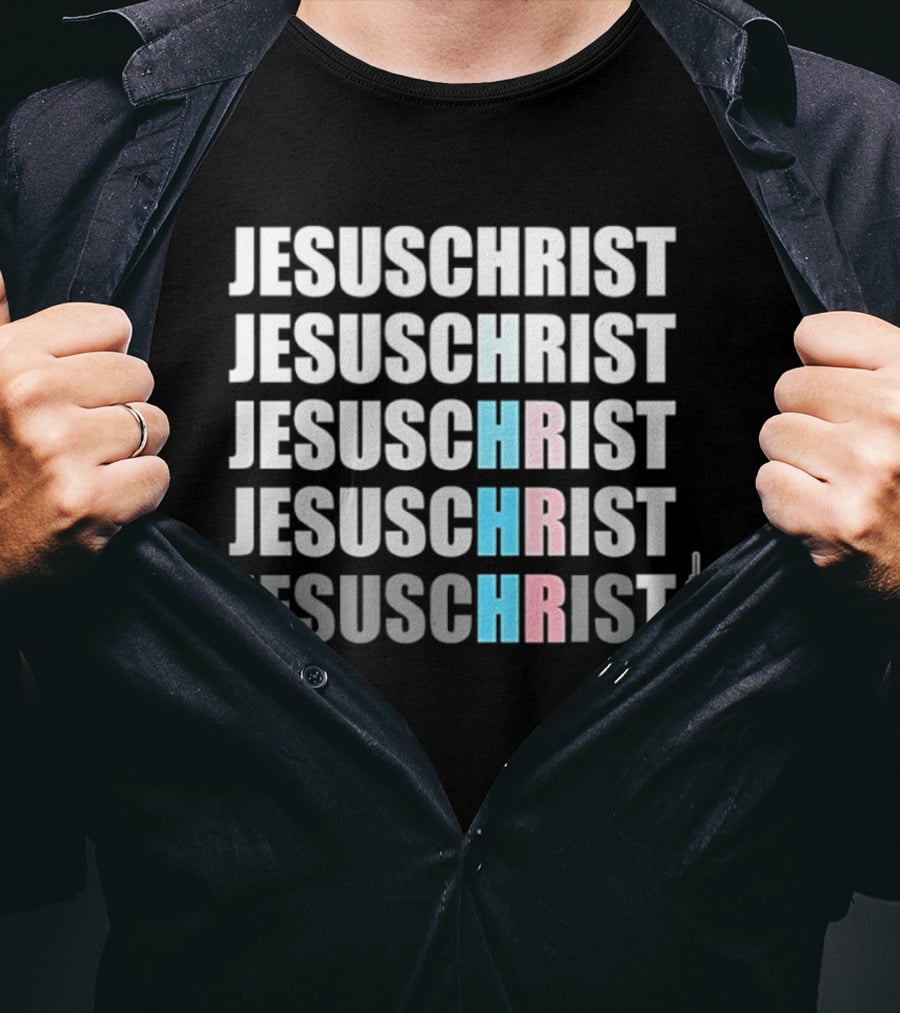 Jesus Christ HRT Transgender Support With Syringe T-Shirt
