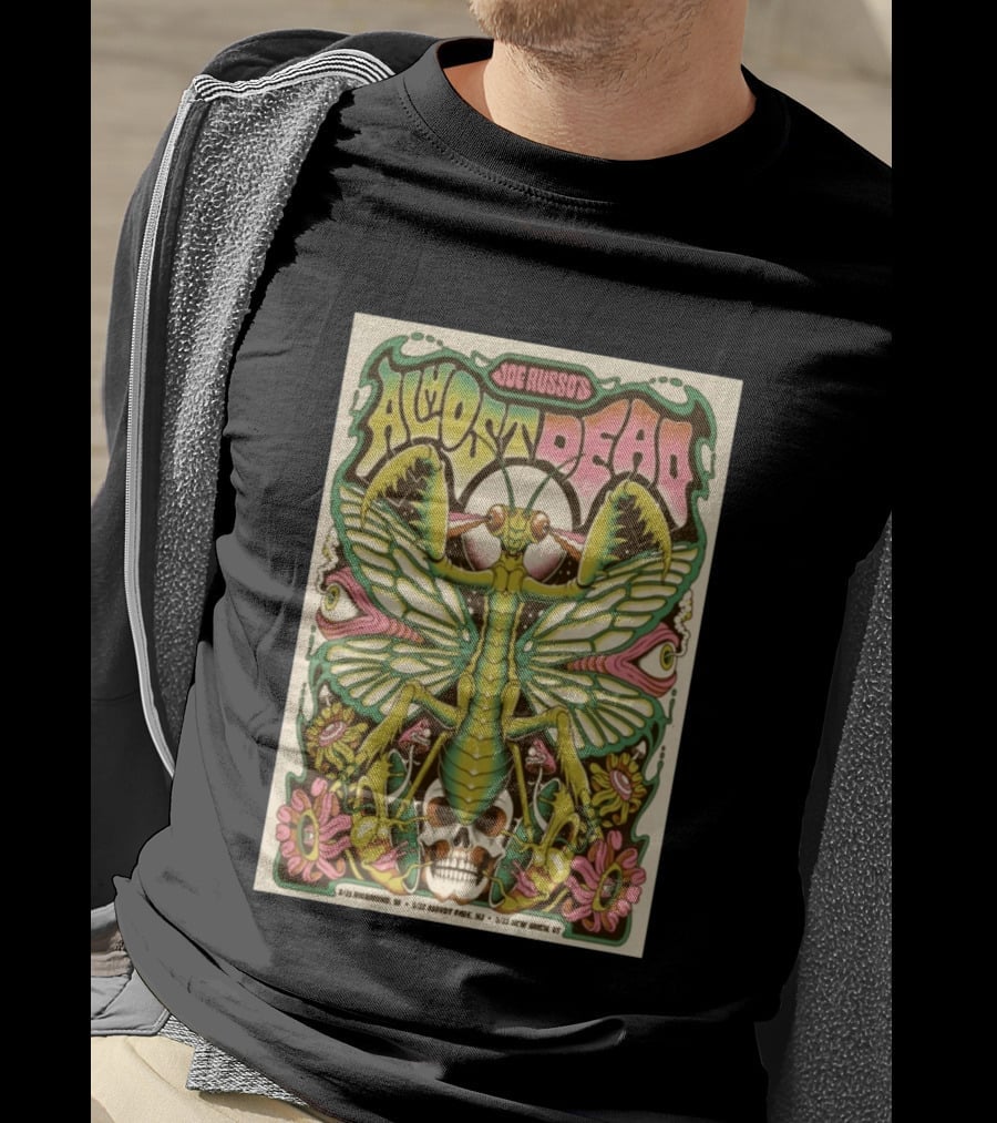 Joe Russo's Almost Dead 5 22 2026 Asbury Park NJ Mantis Skull Psychedelic T-Shirt