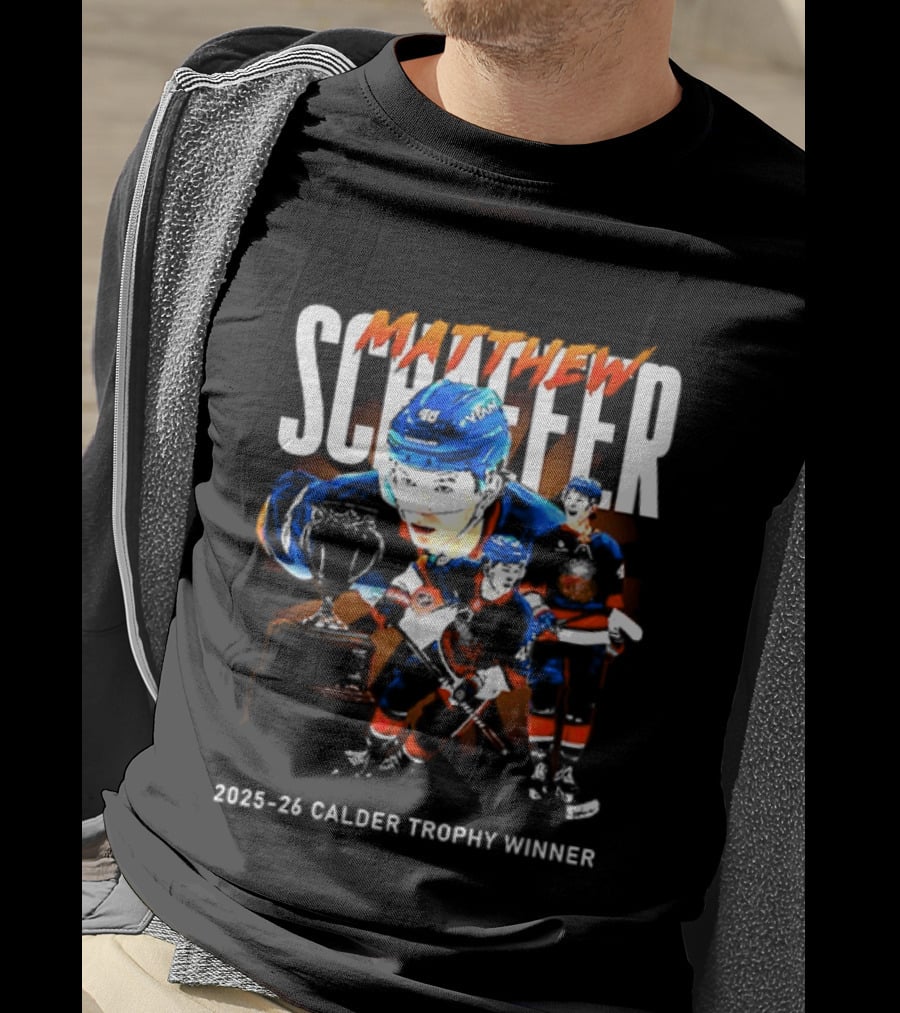 Matthew Schaefer New York Islanders 2025 2026 Calder Trophy Winner T-Shirt
