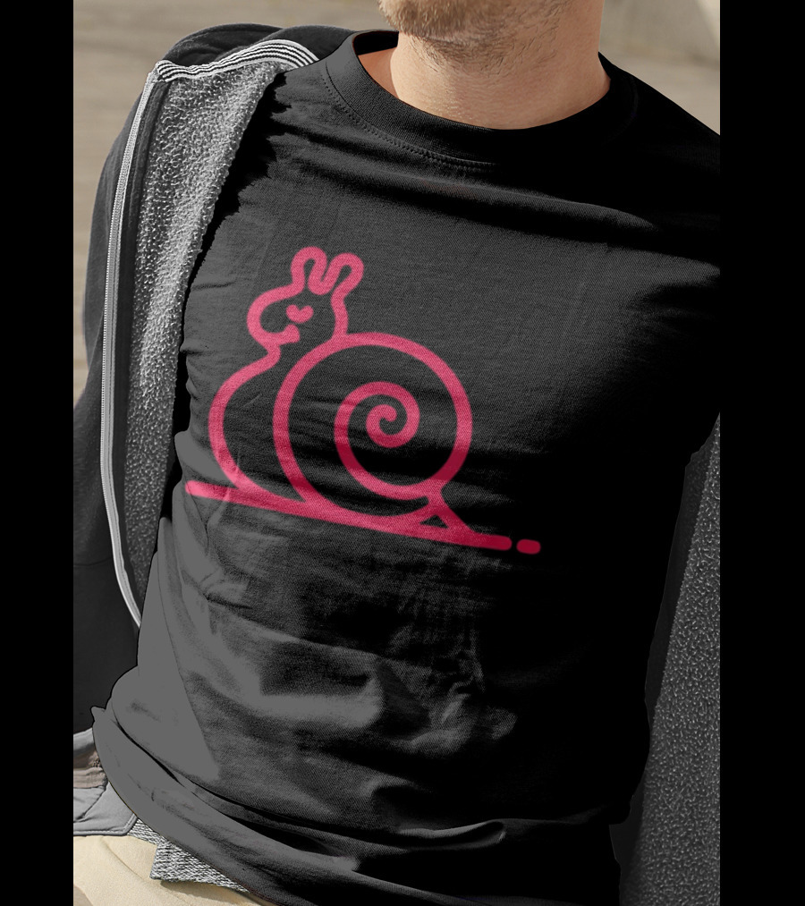 Snail Neon Spiral Heart T-Shirt