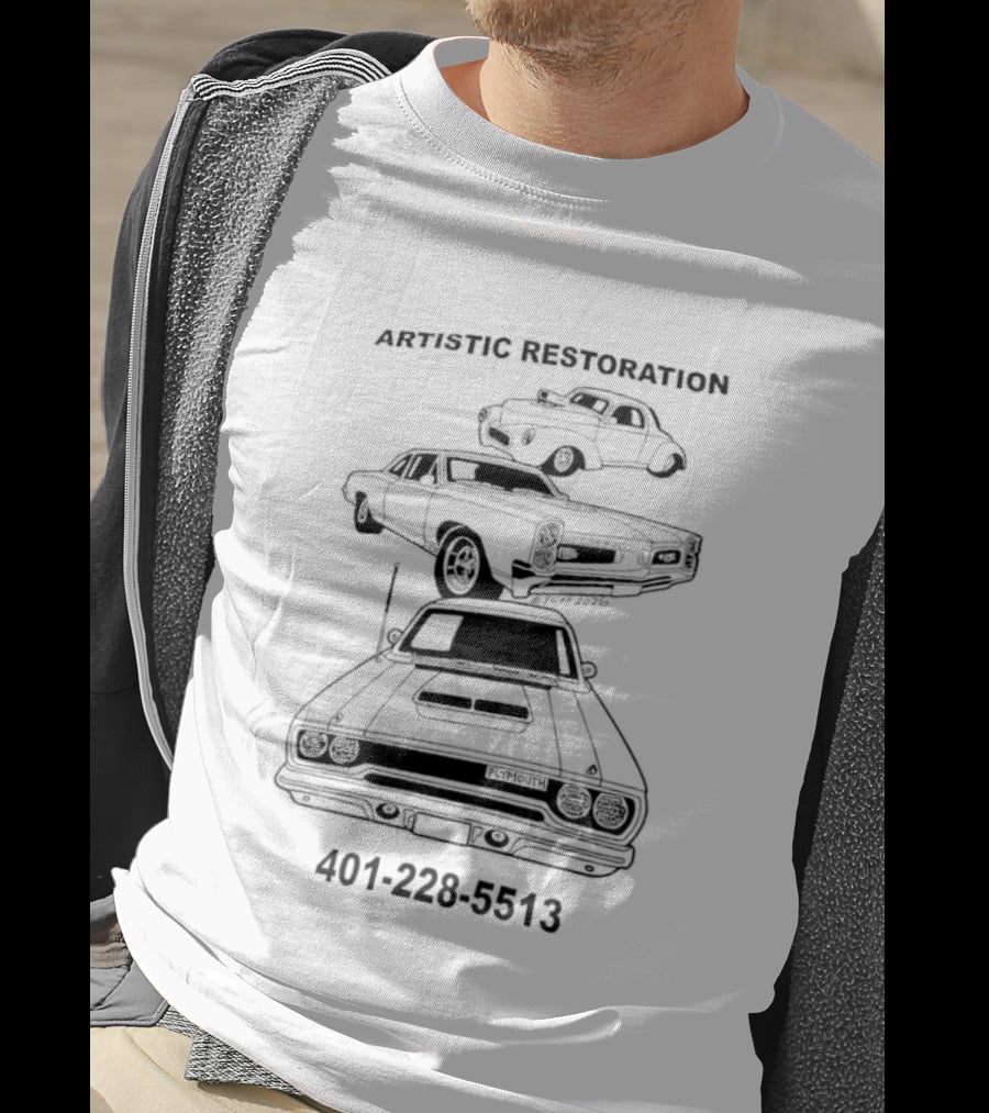 Brandy Melville Artistic Restoration Classic Car Illustration 401 226 5513 T-Shirt