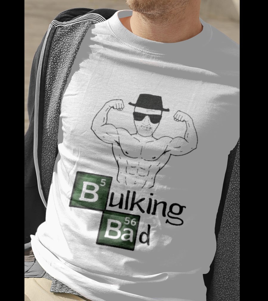 Bulking Bad Walter White Muscular Gym Periodic Table T-Shirt