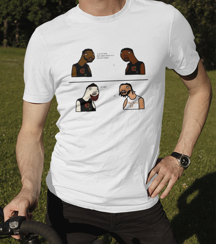 Cleveland Cavaliers New York Knicks Dean Wade Brunson Stopper NBA Paint T-Shirt