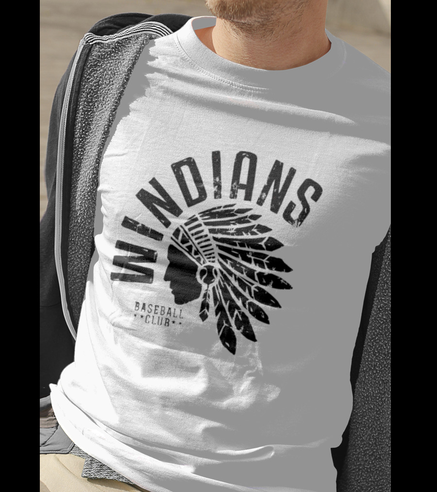 Cleveland Indians Guardians Windians Baseball Club Retro Headdress T-Shirt