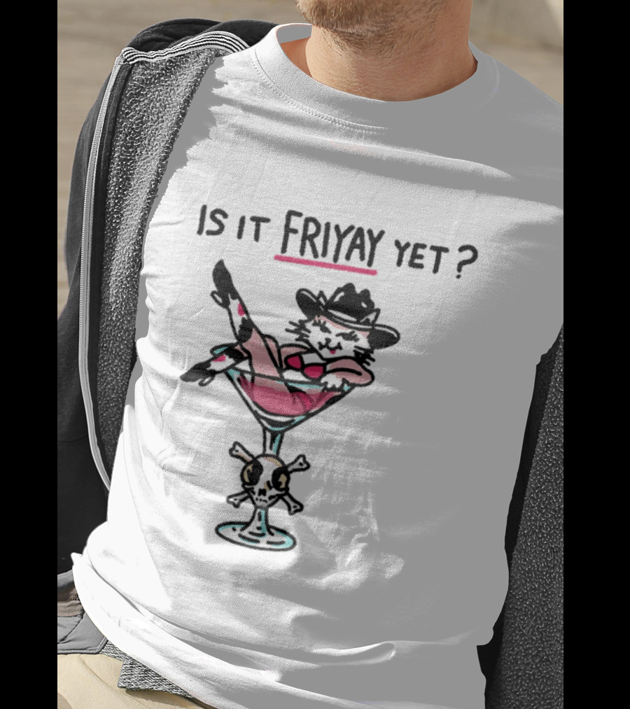 Is It Friyay Yet Cowboy Catwoman Cartoon T-Shirt