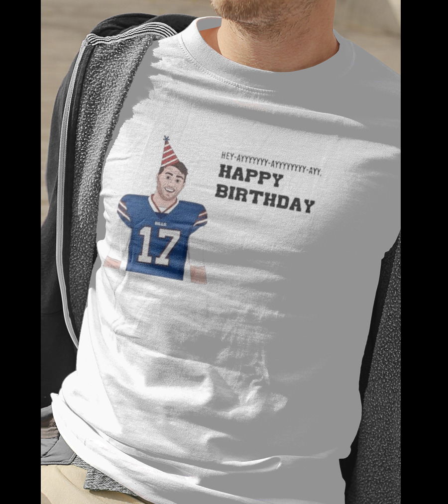Happy 30th Birthday Josh Allen 17 Bills T-Shirt
