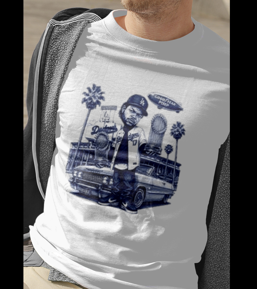 Ice Cube Los Angeles Dodgers Champion Good Year Pimp T-Shirt