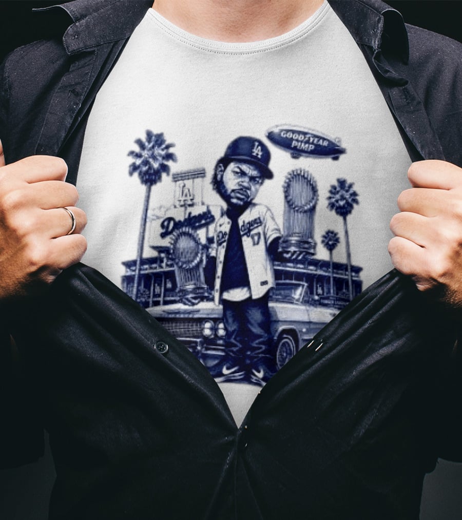 Ice Cube Los Angeles Dodgers Champion Good Year Pimp T-Shirt