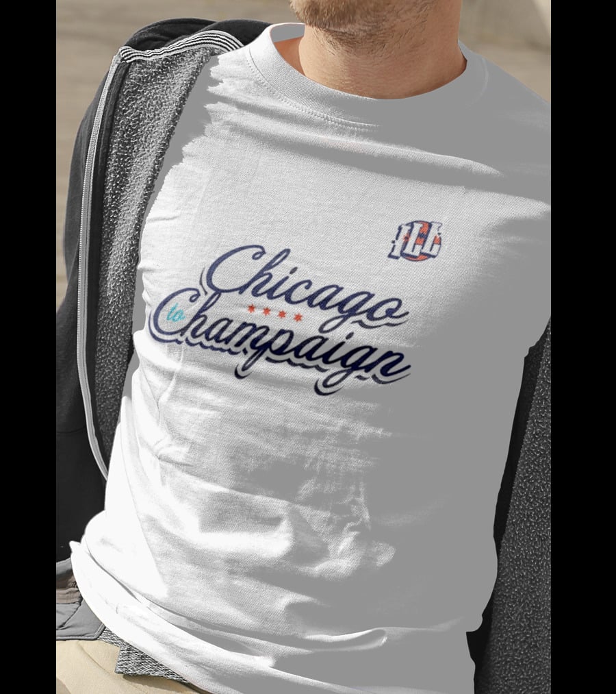 Illinois Fighting Illini Chicago To Champaign Basketball T-Shirt