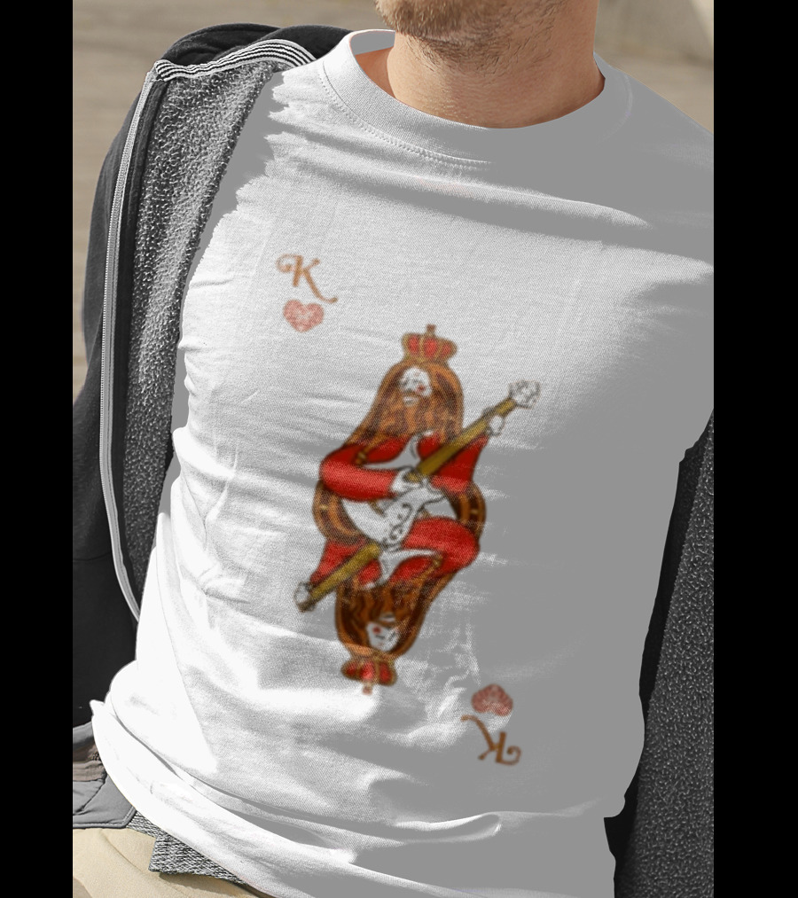 Mike Love King Of Hearts Cream Playing Guitar T-Shirt