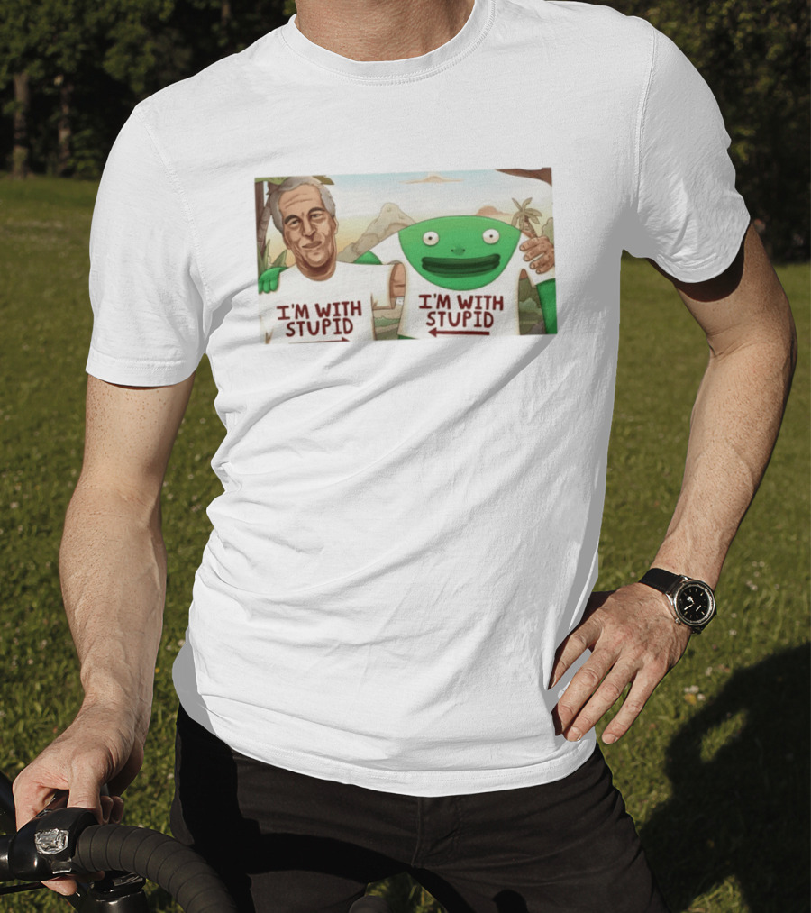 I'm With Stupid Frog Epstein Files T-Shirt