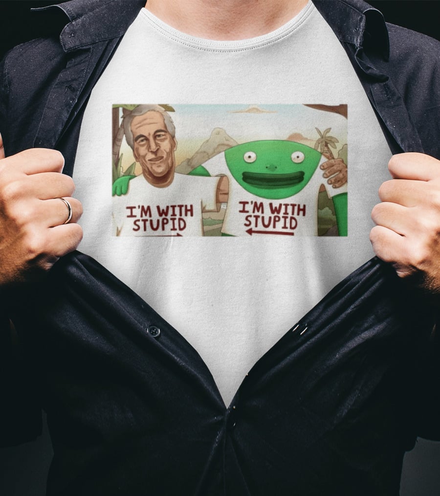 I'm With Stupid Frog Epstein Files T-Shirt