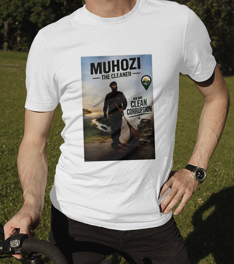 Muhozi The Cleaner As We Clean Corruption Theft Nepotism Unemployment Misuse Of Office T-Shirt