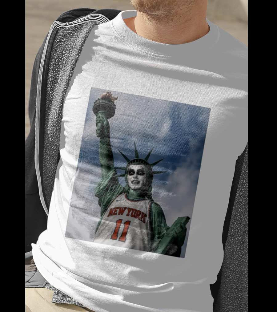 New York 11 Statue Of Liberty Joker Mashup T-Shirt