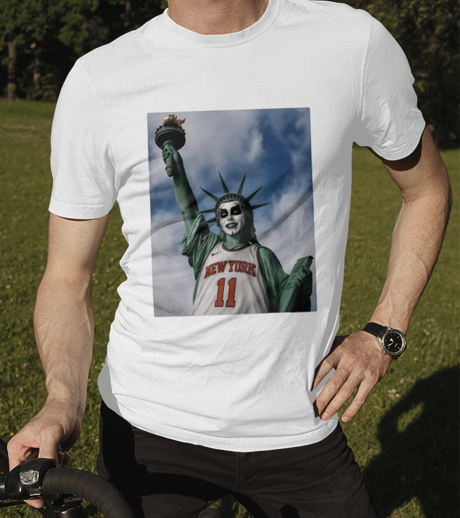 New York 11 Statue Of Liberty Joker Mashup T-Shirt