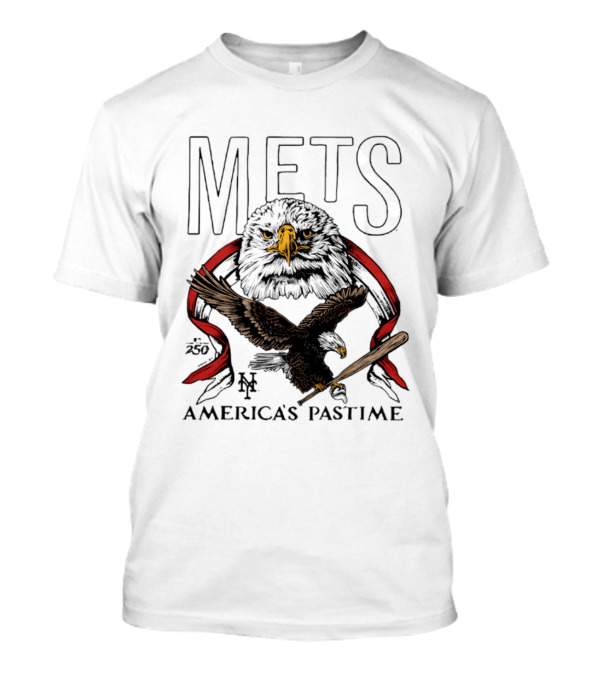 New York Mets America's Pastime 250th Anniversary Eagle And Bat T-Shirt